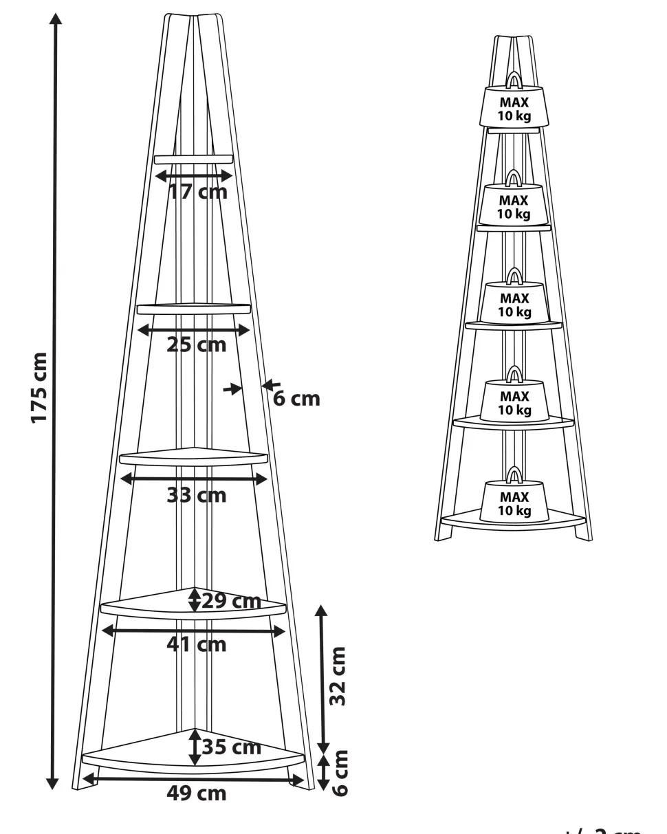 Estante De Canto Com 5 Prateleiras Branca Mobile Solo