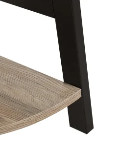 Estante De Canto Com 5 Prateleiras Preto E Castanho Claro Bexley