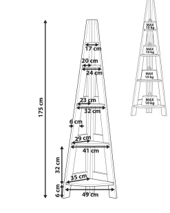 Estante De Canto Com 5 Prateleiras Castanha Mobile Solo