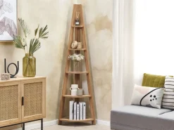 Estante De Canto Com 5 Prateleiras Castanha Clara Mobile Solo