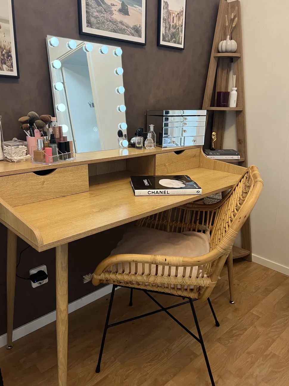 Estante De Canto Com 5 Prateleiras Castanha Clara Mobile Solo