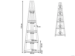 Estante De Canto Com 5 Prateleiras Castanha Clara Mobile Solo