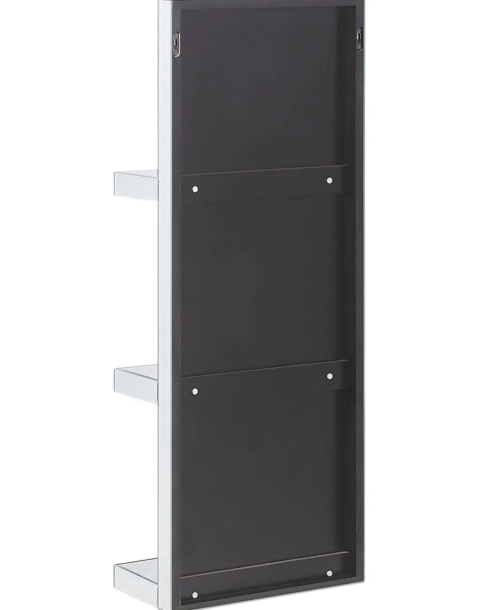 Estante De Casa De Banho Com 3 Prateleiras Em Efeito De Espelhado Prateado Gaona