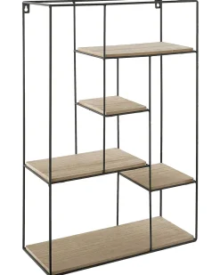 Estante De Parede Com 5 Prateleiras Castanha Clara Laurel