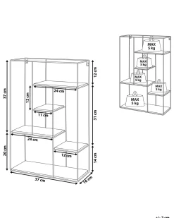 Estante De Parede Com 5 Prateleiras Castanha Clara Laurel
