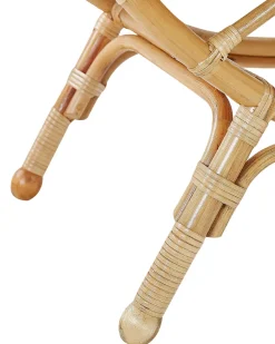 Estante Redonda Com 3 Prateleiras Em Rattan Cor Natural Tuvalu Ii