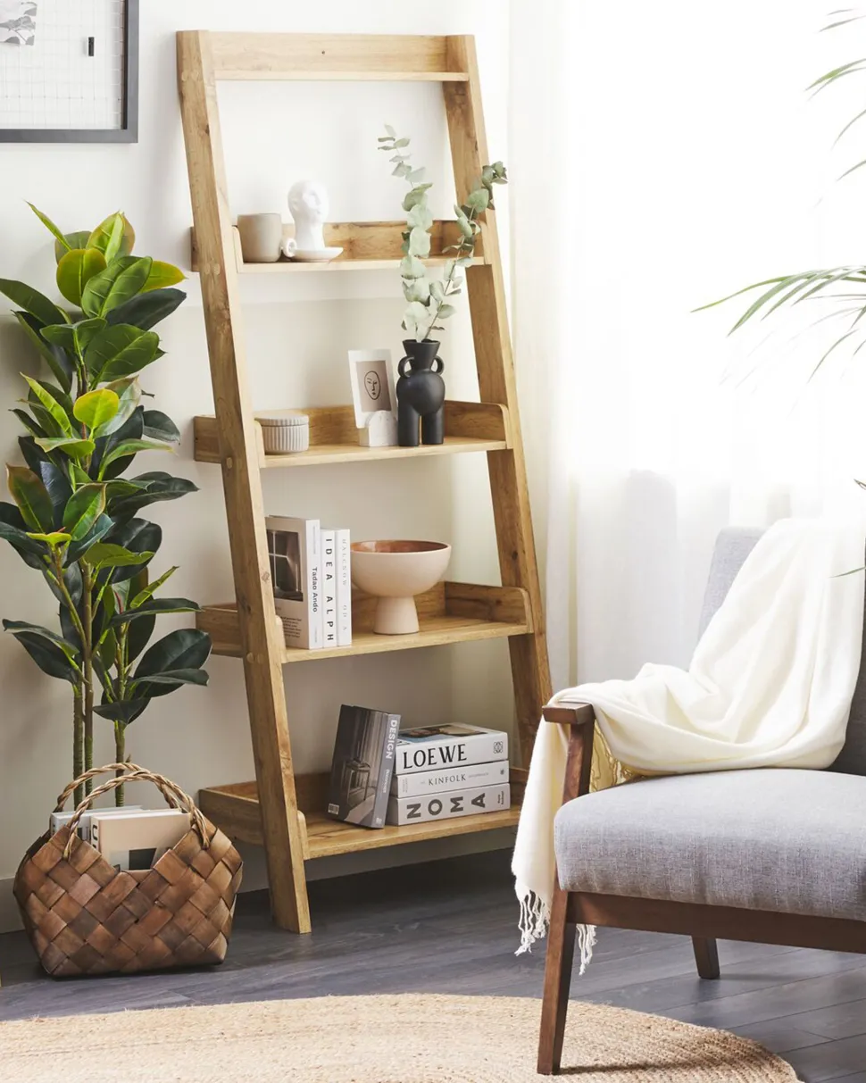 Estante Tipo Escada Castanha Clara Mobile Trio