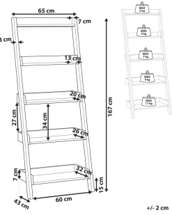 Estante Tipo Escada Castanha Clara Mobile Trio