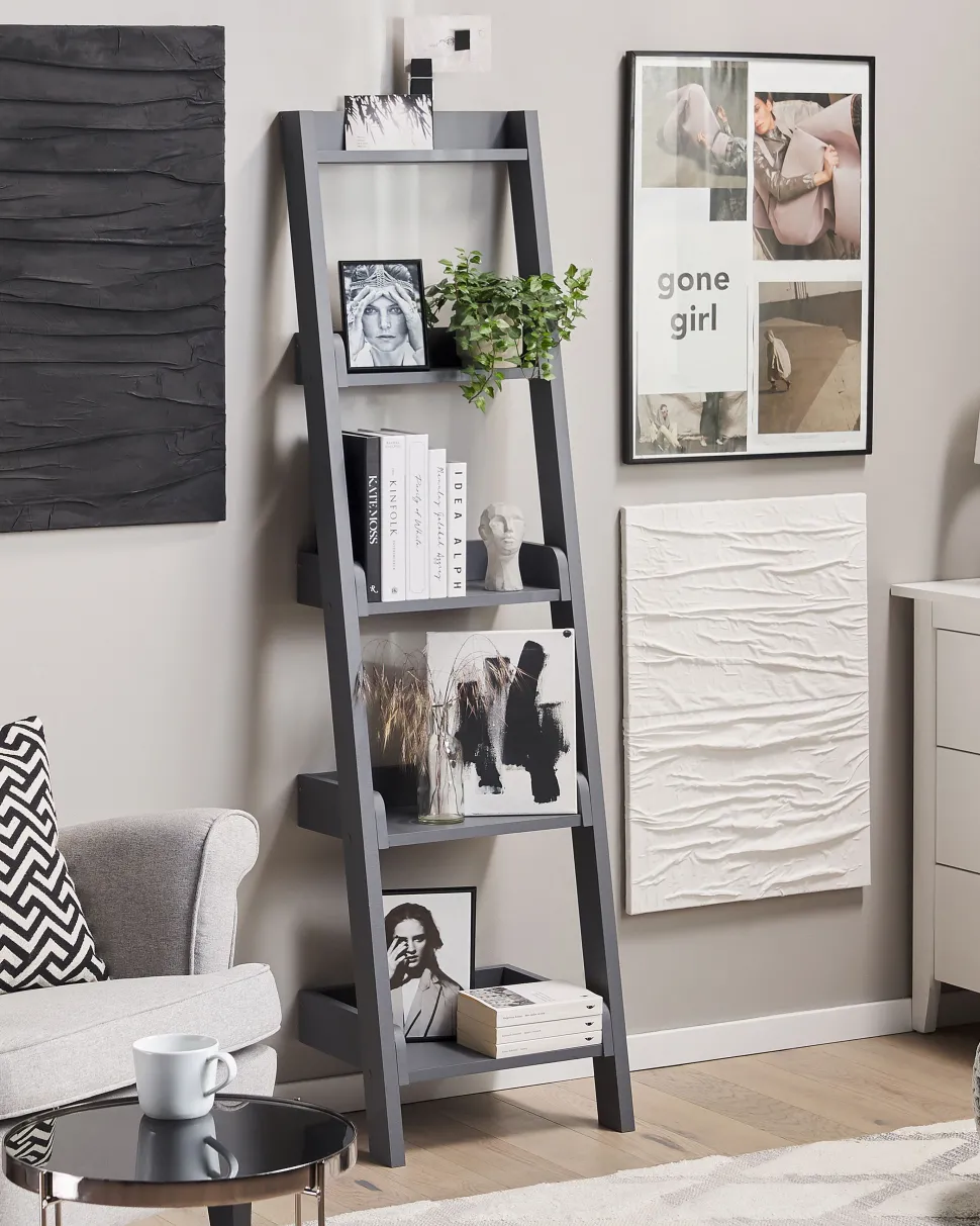 Estante Tipo Escada Com 5 Prateleiras Cinzenta Mobile Duo