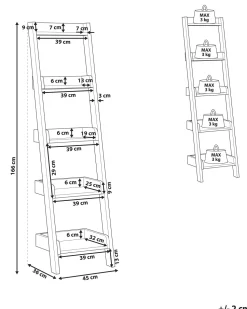 Estante Tipo Escada Com 5 Prateleiras Cinzenta Mobile Duo