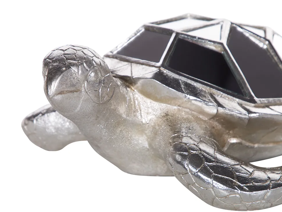 Estatueta Decorativa Prateada Tortoise