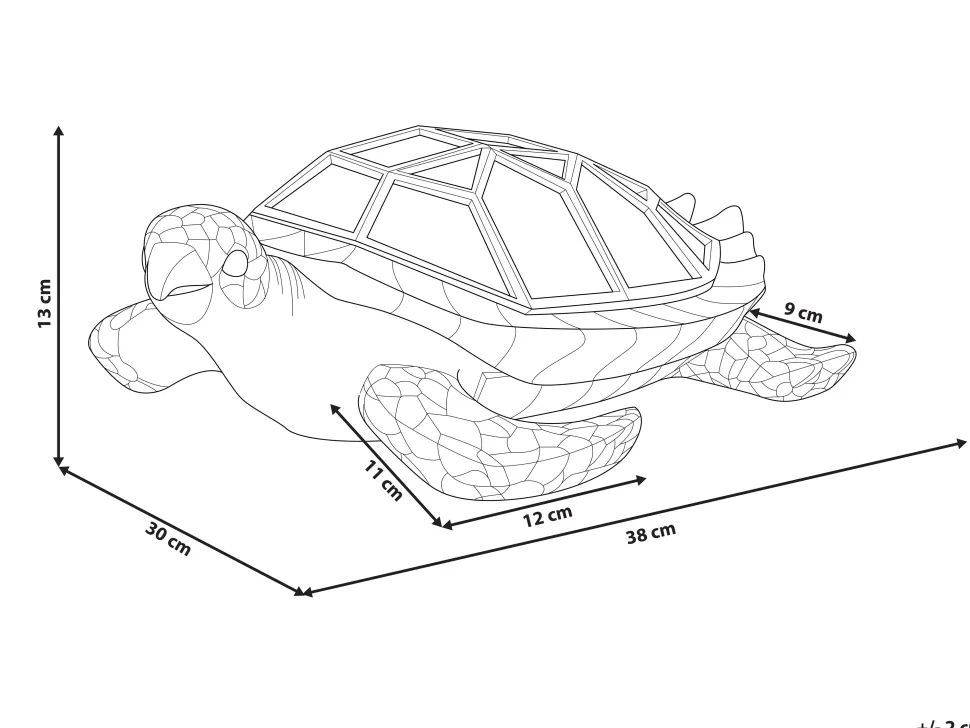 Estatueta Decorativa Prateada Tortoise