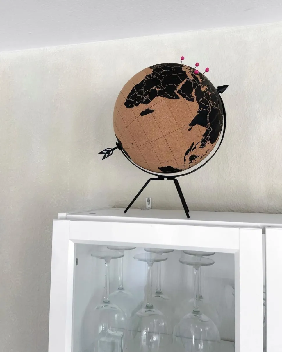 Globo Decorativo Preto E Castanho 35 Cm Battuta