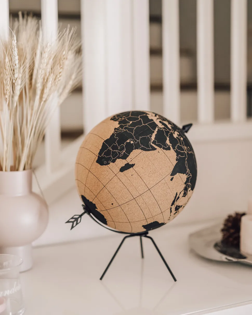 Globo Decorativo Preto E Castanho 35 Cm Battuta