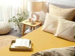 Lencol-Capa Em Algodao Amarelo Mostarda 200 X 200 Cm Janbu