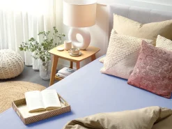 Lencol-Capa Em Algodao Azul 200 X 200 Cm Janbu