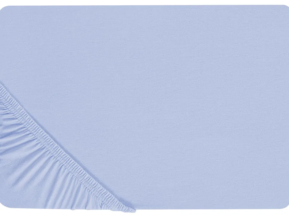 Lencol-Capa Em Algodao Azul 90 X 200 Cm Janbu