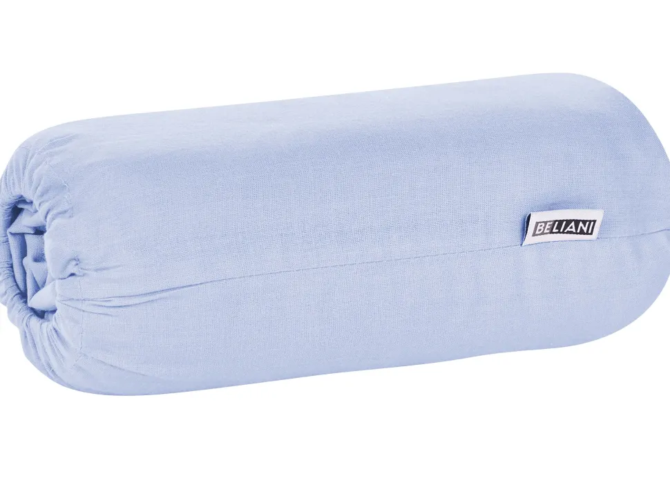 Lencol-Capa Em Algodao Azul 90 X 200 Cm Janbu