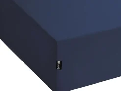 Lencol-Capa Em Algodao Azul Escuro 90 X 200 Cm Hofuf