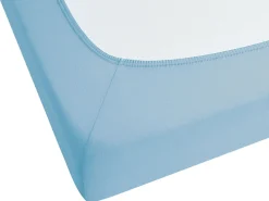 Lencol-Capa Em Algodao Azul Claro 90 X 200 Cm Hofuf