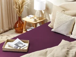 Lencol-Capa Em Algodao Borgonha 200 X 200 Cm Janbu