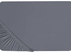 Lencol-Capa Em Algodao Cinzento Escuro 90 X 200 Cm Janbu