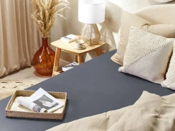 Lencol-Capa Em Algodao Cinzento Escuro 90 X 200 Cm Janbu