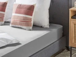 Lencol-Capa Em Algodao Cinzento Claro 90 X 200 Cm Hofuf