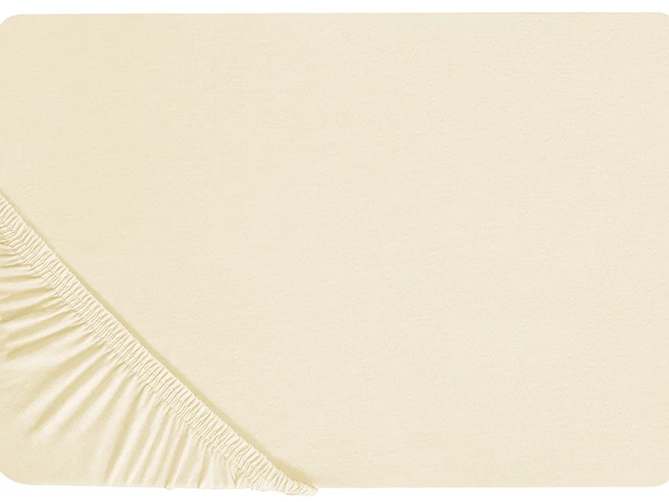 Lencol-Capa Em Algodao Creme 200 X 200 Cm Janbu