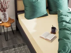 Lencol-Capa Em Algodao Creme 200 X 200 Cm Janbu