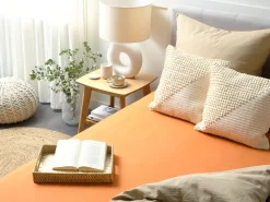 Lencol-Capa Em Algodao Laranja 200 X 200 Cm Janbu