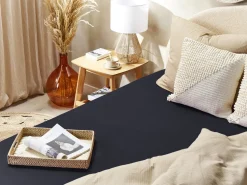 Lencol-Capa Em Algodao Preto 200 X 200 Cm Janbu