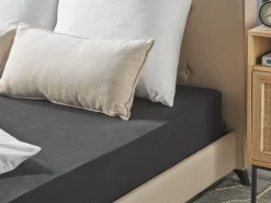 Lencol-Capa Em Algodao Preto 90 X 200 Cm Hofuf