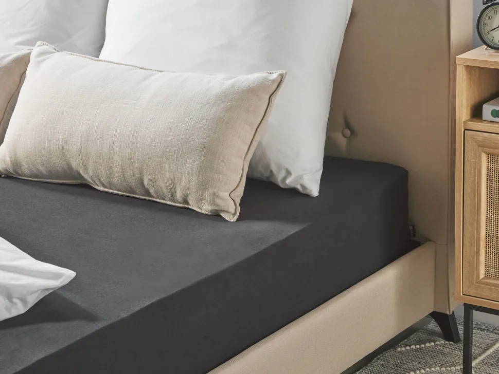 Lencol-Capa Em Algodao Preto 90 X 200 Cm Hofuf