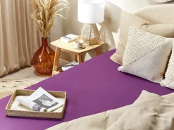 Lencol-Capa Em Algodao Purpura 90 X 200 Cm Janbu