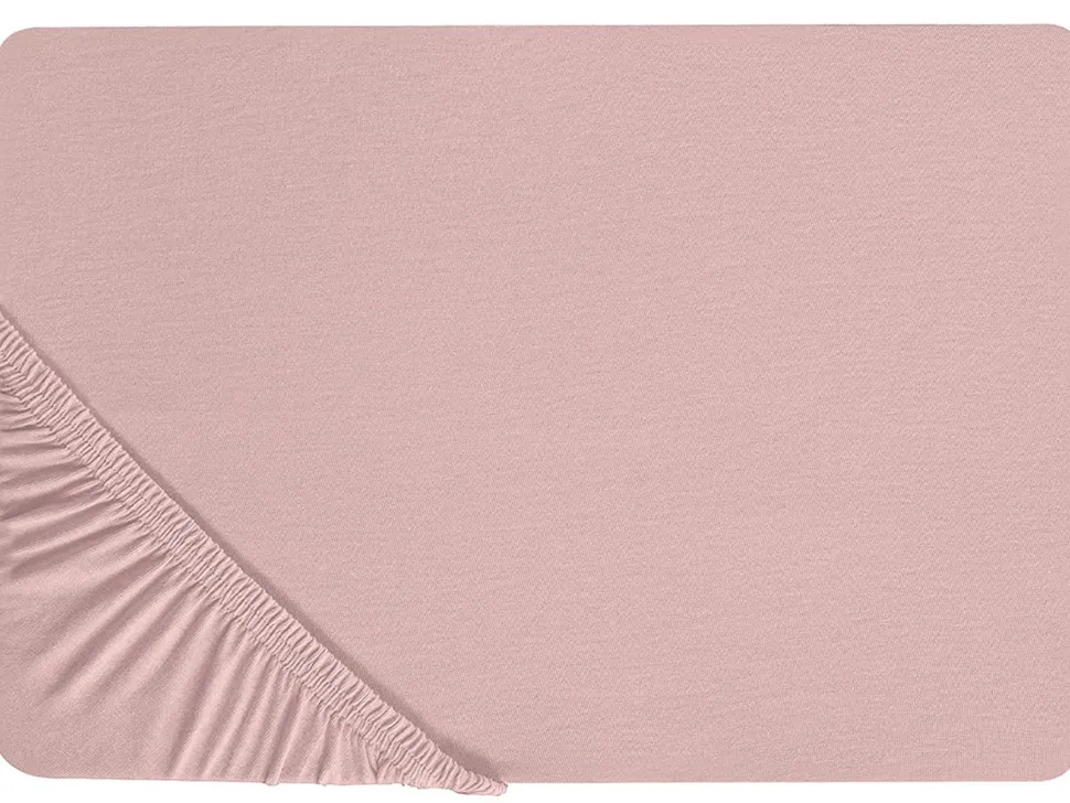 Lencol-Capa Em Algodao Rosa Claro 90 X 200 Cm Hofuf