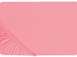 Lencol-Capa Em Algodao Rosa Coral 200 X 200 Cm Janbu