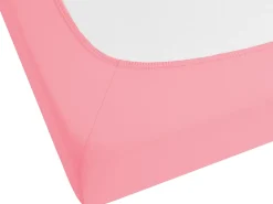 Lencol-Capa Em Algodao Rosa Coral 200 X 200 Cm Janbu