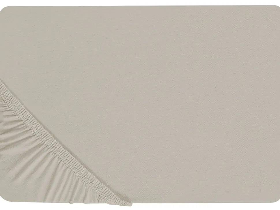 Lencol-Capa Em Algodao Taupe 90 X 200 Cm Janbu