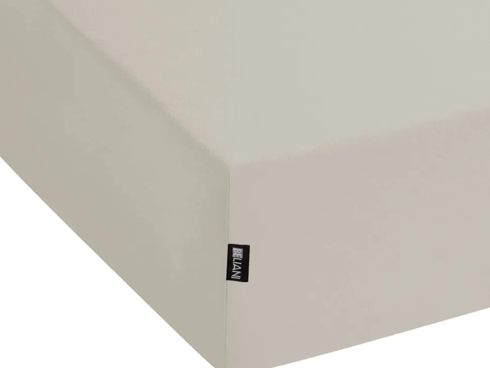 Lencol-Capa Em Algodao Taupe 90 X 200 Cm Janbu