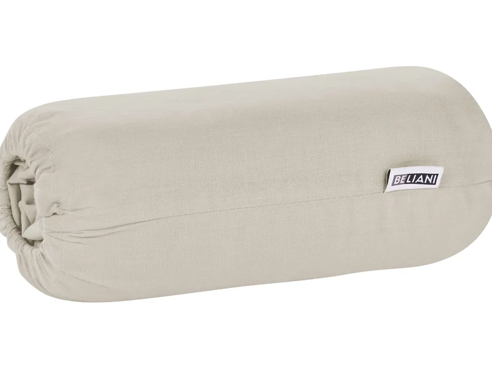 Lencol-Capa Em Algodao Taupe 90 X 200 Cm Janbu