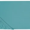 Lencol-Capa Em Algodao Turquesa 90 X 200 Cm Hofuf
