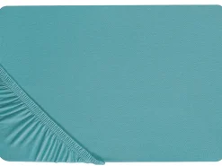 Lencol-Capa Em Algodao Turquesa 90 X 200 Cm Hofuf