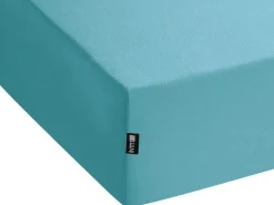 Lencol-Capa Em Algodao Turquesa 90 X 200 Cm Hofuf