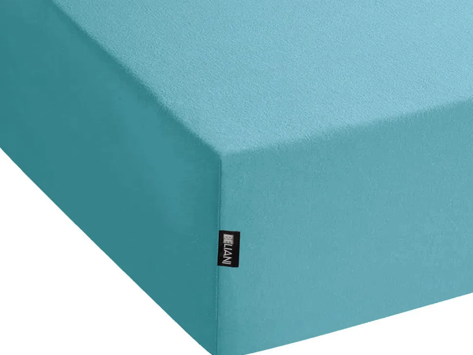 Lencol-Capa Em Algodao Turquesa 90 X 200 Cm Hofuf
