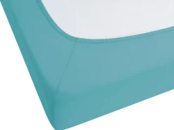 Lencol-Capa Em Algodao Turquesa 90 X 200 Cm Hofuf