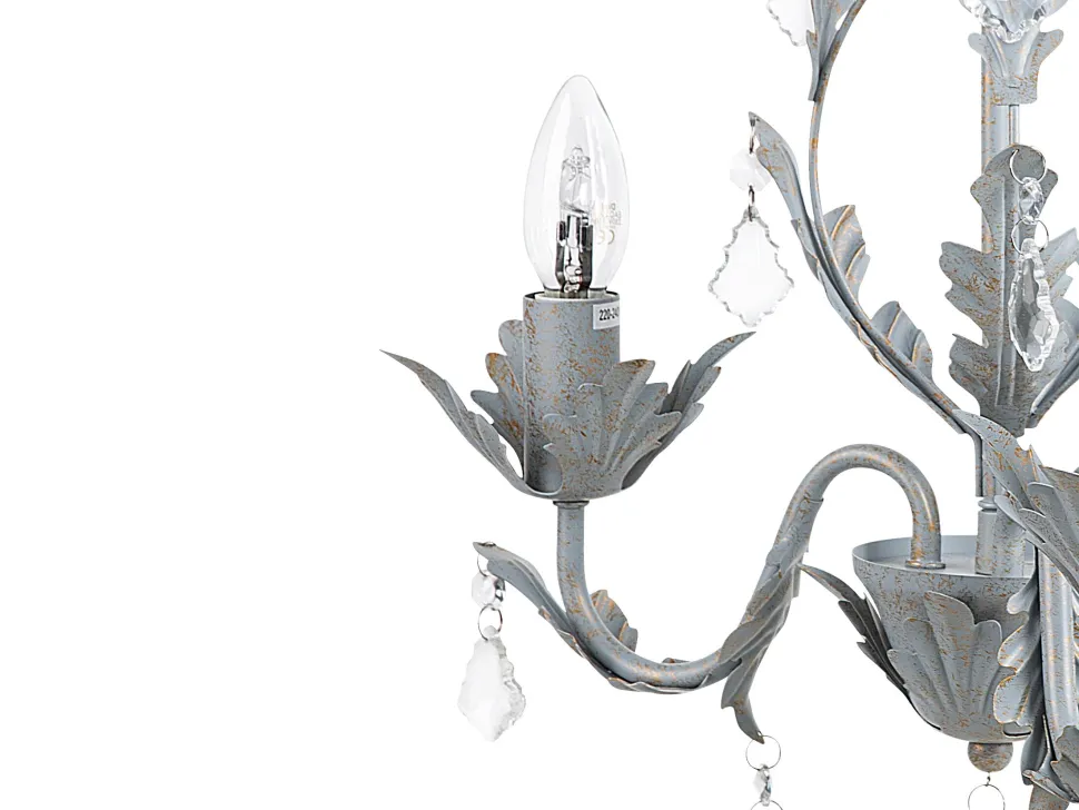 Lustre Cinzento Para 3 Lampadas Isen