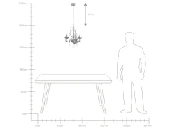 Lustre Cinzento Para 3 Lampadas Isen