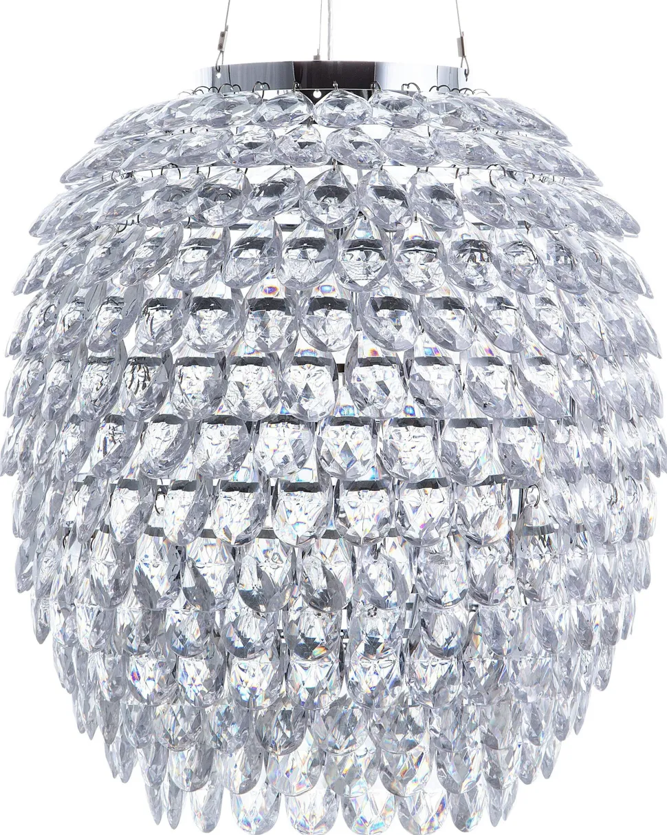 Lustre Cromado Com Cristais Sauer