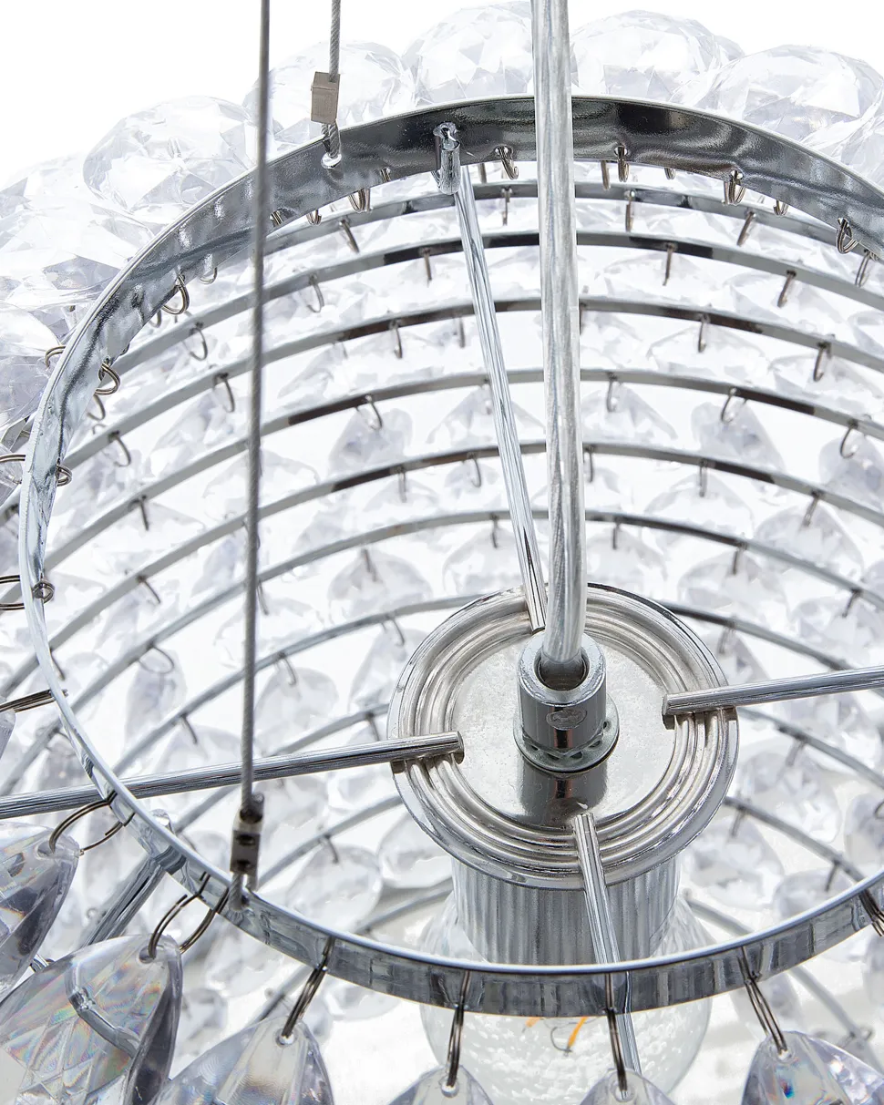 Lustre Cromado Com Cristais Sauer